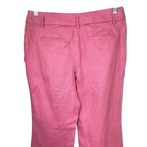Loft Marisa Pants Womens 4 Pink Linen Lined Trouser Wide Leg Party Classic EUC - Picture 6 of 11
